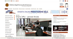 Desktop Screenshot of ordineavvocatigenova.it